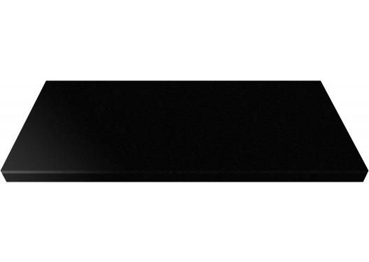 black polished granite hearth